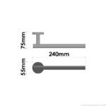 Κρίκος Πετσέτας PVD Gun Metal Brushed SANCO - Image 2