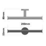 Double Toilet Roll Holder Μπεζ Ματ SANCO - Image 2