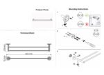 Double Towel Rail (60cm) Χρωμέ SANCO - Image 2