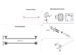 Single Towel Rail (60cm) Τσιμέντο Γκρι Ματ SANCO - Image 2