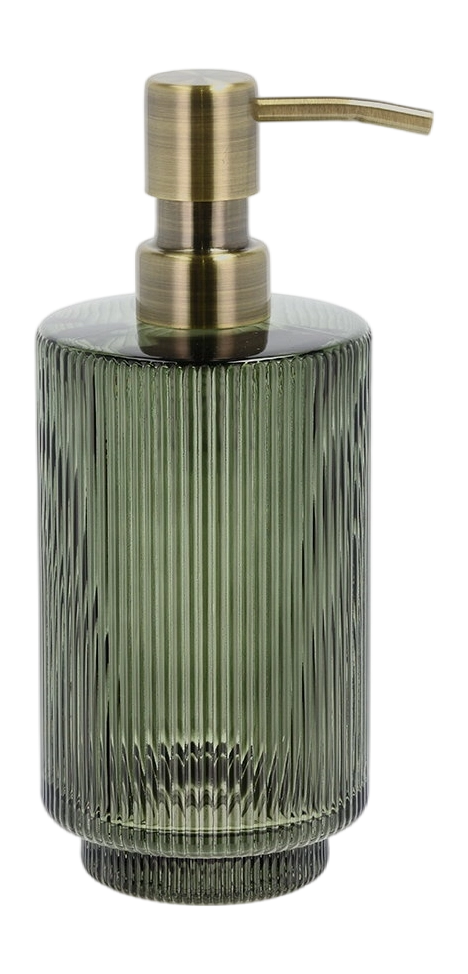 zeepdispenser_sodahl_clarity_dark_green_1_ Södahl Δοχείο Κρεμοσάπουνου Γυάλινο/Ανοξείδωτο 400 ml - Clarity Dark Green - Image 1