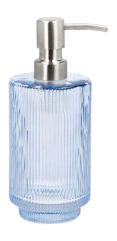 zeepdispenser_sodahl_clarity_sky_blue_1_ Södahl Δοχείο Κρεμοσάπουνου Γυάλινο/Ανοξείδωτο 400 ml - Clarity Sky Blue - Image 1