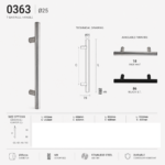 Λαβή Εξώπορτας Zogometal 0363 18 Inox Ματ - Image 2