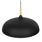 GLOBOSTAR® VALLETE 01259 Μοντέρνο Κρεμαστό Φωτιστικό Οροφής με Ντουί 1 x E27 AC 220-240V IP20 - Μαύρο & Μπεζ - Μ60 x Π60 x Υ35cm - Image 3