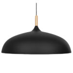 GLOBOSTAR® VALLETE 01259 Μοντέρνο Κρεμαστό Φωτιστικό Οροφής με Ντουί 1 x E27 AC 220-240V IP20 - Μαύρο & Μπεζ - Μ60 x Π60 x Υ35cm - Image 4