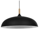 GLOBOSTAR® VALLETE 01259 Μοντέρνο Κρεμαστό Φωτιστικό Οροφής με Ντουί 1 x E27 AC 220-240V IP20 - Μαύρο & Μπεζ - Μ60 x Π60 x Υ35cm - Image 5