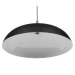 GLOBOSTAR® VALLETE 01259 Μοντέρνο Κρεμαστό Φωτιστικό Οροφής με Ντουί 1 x E27 AC 220-240V IP20 - Μαύρο & Μπεζ - Μ60 x Π60 x Υ35cm - Image 6