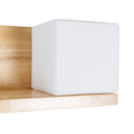 GLOBOSTAR® AMITY 01366 Μοντέρνο Φωτιστικό Τοίχου - Απλίκα με Ντουί 1 x E27 AC 220-240V IP20 - Μπεζ & Λευκό - Μ30 x Π14.5 x Υ15cm - Image 10