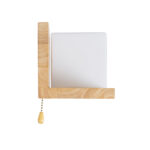 GLOBOSTAR® AMITY 01366 Μοντέρνο Φωτιστικό Τοίχου - Απλίκα με Ντουί 1 x E27 AC 220-240V IP20 - Μπεζ & Λευκό - Μ30 x Π14.5 x Υ15cm - Image 7