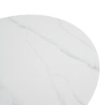 Τραπέζι Franzel pakoworld sintered stone σε όψη μαρμάρου-mdf σε φυσική απόχρωση Φ120x75εκ - Image 4