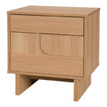 Κομοδίνο Jenfia pakoworld mdf σε φυσική απόχρωση 48x39x50,5εκ - Image 2