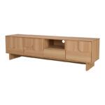 Έπιπλο τηλεόρασης Jenfia pakoworld mdf σε φυσική απόχρωση 180x39x45,5εκ - Image 2
