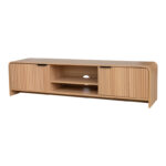 Έπιπλο τηλεόρασης Anfen pakoworld mdf σε φυσική απόχρωση 160x39x40,5εκ - Image 2