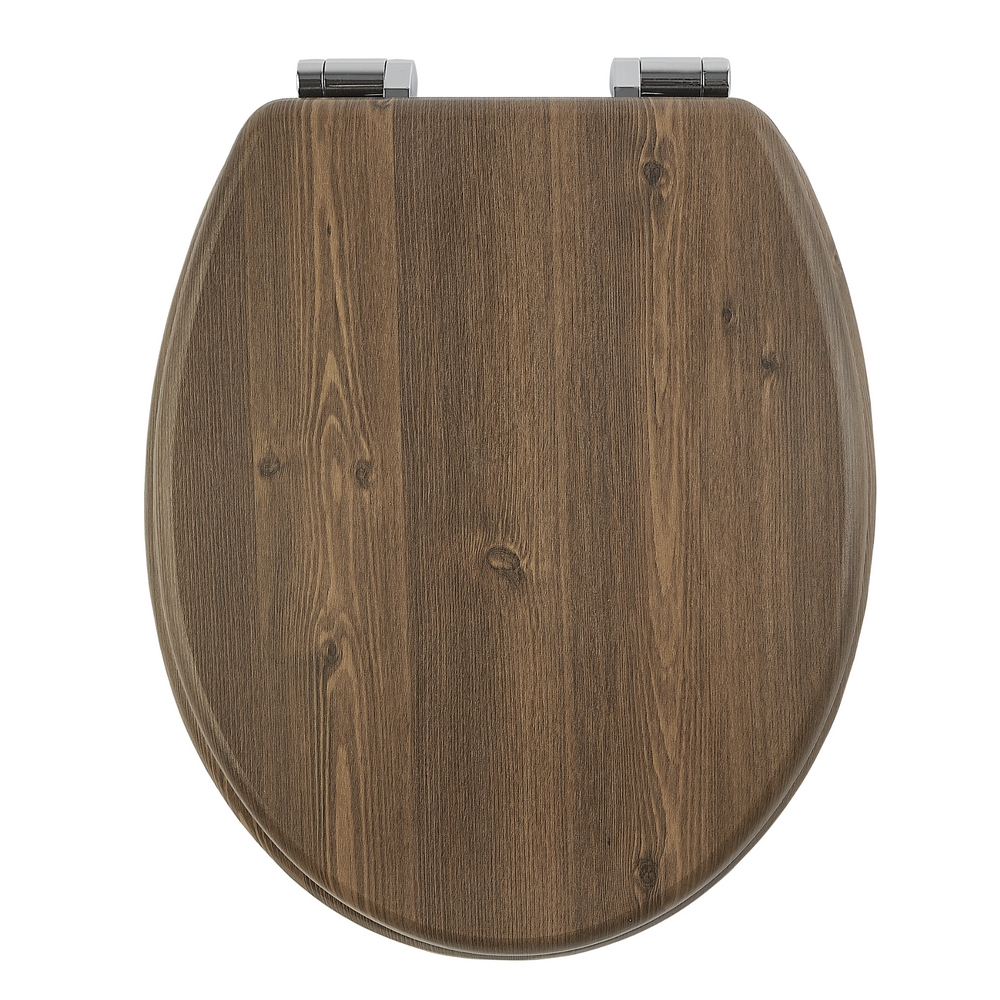 12061-1 Καπάκι Λεκάνης ORZECH από MDF Walnut 37.3x45.5x4cm AWD02181065 - Image 1