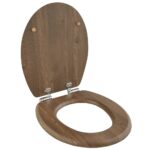 Καπάκι Λεκάνης ORZECH από MDF Walnut 37.3x45.5x4cm AWD02181065 - Image 3