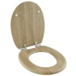 Καπάκι Λεκάνης NATUR από MDF Φυσικό 37x45.7x5.8cm AWD02181702 - Image 3