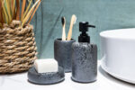 Δοχείο Κρεμοσάπουνου HADES Stoneware Ανθρακί 350ml AWD02191802 - Image 3