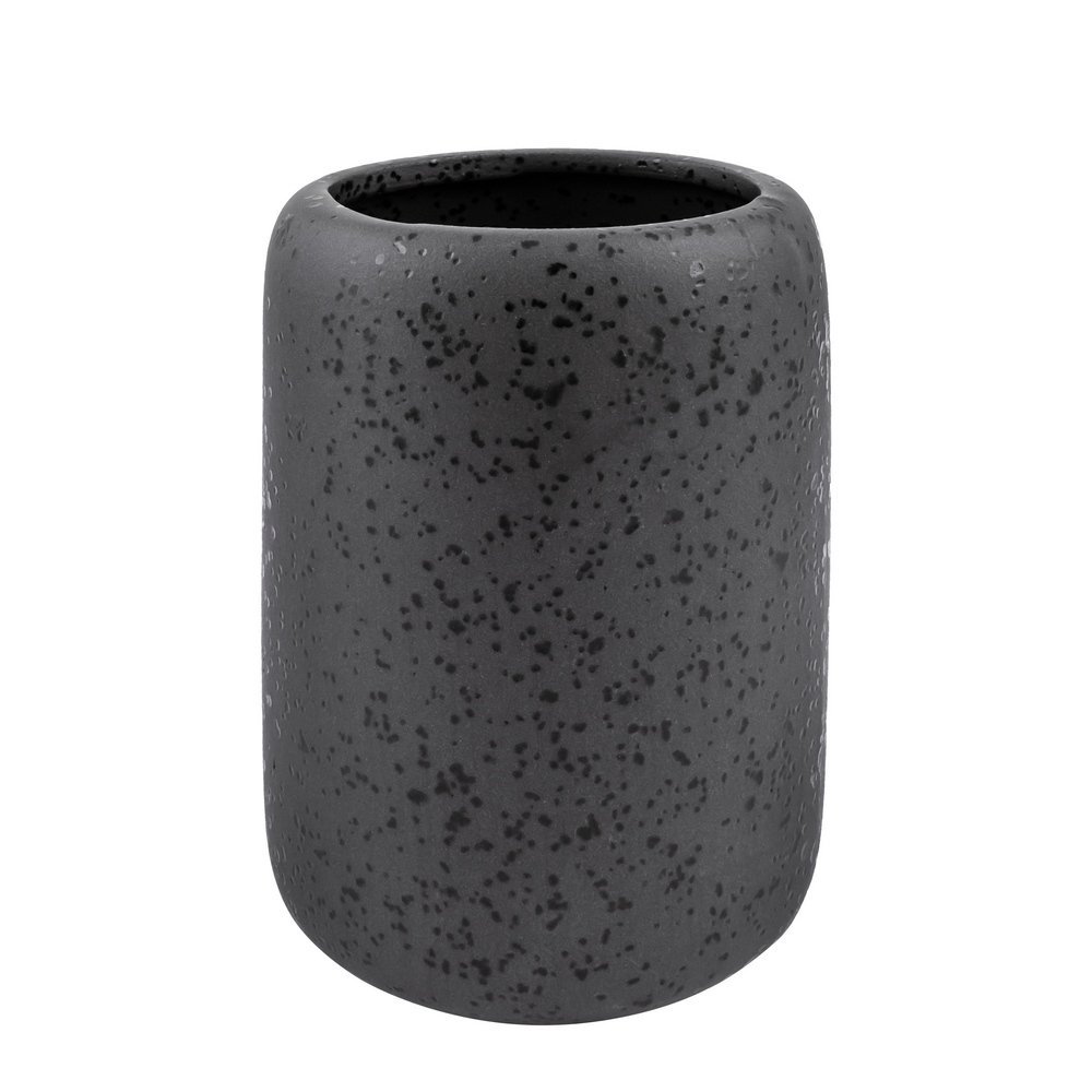 13378-1 Ποτήρι Οδοντόβουρτσας HADES Stoneware Ανθρακί Φ7.5x10.5cm AWD02191803 - Image 1