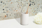 Ποτήρι Οδοντόβουρτσας BONITA Stoneware Λευκό Φ7.8x11.8cm 360ml AWD02191913 - Image 3