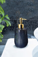Δοχείο Κρεμοσάπουνου FRIKI Stoneware navy blue 450ml AWD02191920 - Image 2
