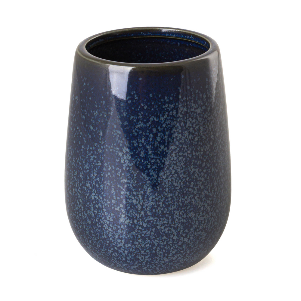 13728-1 Ποτήρι Οδοντόβουρτσας FRIKI Stoneware navy blue Φ8.5x11.2cm 400ml AWD02191921 - Image 1