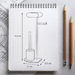 Σταντ Χαρτιού Υγείας και Πιγκάλ Stainless Steel 31x15.3x74.3cm AWD02071980 - Image 10