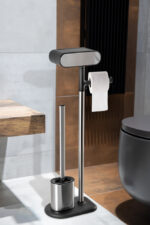 Σταντ Χαρτιού Υγείας και Πιγκάλ Stainless Steel 31x15.3x74.3cm AWD02071980 - Image 7
