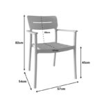Πολυθρόνα Pilma pakoworld ανθρακί PP 57x54x82εκ - Image 6