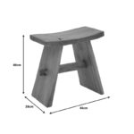 Σκαμπό Shogun pakoworld teak ξύλο σε φυσική απόχρωση 46x28x46εκ - Image 5