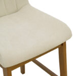 Σκαμπό μπαρ Dalby pakoworld καρυδί rubberwood και εκρού ύφασμα 50x45x102,5εκ - Image 7