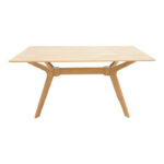 Τραπεζαρία Raffles pakoworld σετ 5τεμ rubberwood με pe rattanσε φυσική απόχρωση 150x90x76εκ - Image 7
