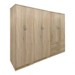 Ντουλάπα εξάφυλλη Athos I pakoworld sonoma 240x42x180εκ - Image 2