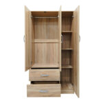 Ντουλάπα πεντάφυλλη Athos I pakoworld sonoma 170x42x180εκ - Image 3