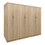 Ντουλάπα εξάφυλλη Athos ΙΙ pakoworld sonoma 240x42x180εκ - Image 2