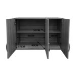 Ντουλάπα πεντάφυλλη με πατάρι Athos I pakoworld λευκή 170x42x240εκ - Image 15