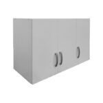 Ντουλάπα πεντάφυλλη με πατάρι Athos I pakoworld λευκή 170x42x240εκ - Image 6