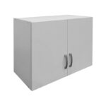 Ντουλάπα τετράφυλλη με πατάρι Athos Ι pakoworld λευκή 160x42x240εκ - Image 4