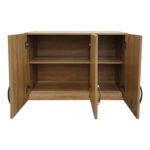 Ντουλάπα πεντάφυλλη με πατάρι Athos I pakoworld sonoma 170x42x240εκ - Image 7