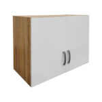 Ντουλάπα εξάφυλλη με πατάρι Athos pakoworld sonoma-λευκή 240x42x240εκ - Image 6