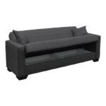 Καναπές Κρεβάτι Vox pakoworld τριθέσιος με αποθηκευτικό χώρο γκρι ύφασμα 210x84x83εκ - Image 3
