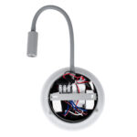 GLOBOSTAR® GOOSE 60882 Μοντέρνο Φωτιστικό Τοίχου - Απλίκα Ξενοδοχείου Reading Light με Φορτιστή USB 3A LED 6W 600lm 36° & 360° AC 220-240V IP20 Φυσικό Λευκό 4500K - CREE XPE & Lumileds SMD Chip & TÜV SÜD Driver - Γκρι Ανθρακί Ματ - Μ15.5 x Π15 x Υ30.5cm - 3 Χρόνια Εγγύηση - Image 7