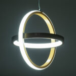 GLOBOSTAR® ALICE 61057 Μοντέρνο Κρεμαστό Φωτιστικό Οροφής LED 20W 2400lm 300° AC 220-240V IP20 Ρυθμιζόμενο Λευκό CCT με On/Off 2700K/4500K/6000K - Lumileds SMD Chip - Χρυσό Βούρτσας - Μ25 x Π22 x Υ25cm - 3 Χρόνια Εγγύηση - Image 11