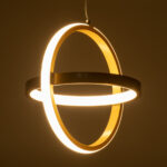 GLOBOSTAR® ALICE 61057 Μοντέρνο Κρεμαστό Φωτιστικό Οροφής LED 20W 2400lm 300° AC 220-240V IP20 Ρυθμιζόμενο Λευκό CCT με On/Off 2700K/4500K/6000K - Lumileds SMD Chip - Χρυσό Βούρτσας - Μ25 x Π22 x Υ25cm - 3 Χρόνια Εγγύηση - Image 9