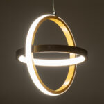 GLOBOSTAR® ALICE 61057 Μοντέρνο Κρεμαστό Φωτιστικό Οροφής LED 20W 2400lm 300° AC 220-240V IP20 Ρυθμιζόμενο Λευκό CCT με On/Off 2700K/4500K/6000K - Lumileds SMD Chip - Χρυσό Βούρτσας - Μ25 x Π22 x Υ25cm - 3 Χρόνια Εγγύηση - Image 10
