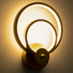 GLOBOSTAR® FREDDIE 61078 Μοντέρνο Φωτιστικό Τοίχου - Απλίκα LED 15W 1080lm 300° AC 220-240V IP20 Ρυθμιζόμενο Λευκό CCT με On/Off 2700K/4500K/6000K - Lumileds SMD Chip - Χρυσό Βούρτσας - Μ20 x Π7.5 x Υ25cm - 3 Χρόνια Εγγύηση - Image 7