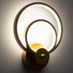 GLOBOSTAR® FREDDIE 61078 Μοντέρνο Φωτιστικό Τοίχου - Απλίκα LED 15W 1080lm 300° AC 220-240V IP20 Ρυθμιζόμενο Λευκό CCT με On/Off 2700K/4500K/6000K - Lumileds SMD Chip - Χρυσό Βούρτσας - Μ20 x Π7.5 x Υ25cm - 3 Χρόνια Εγγύηση - Image 8