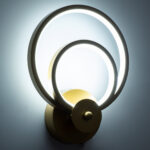 GLOBOSTAR® FREDDIE 61078 Μοντέρνο Φωτιστικό Τοίχου - Απλίκα LED 15W 1080lm 300° AC 220-240V IP20 Ρυθμιζόμενο Λευκό CCT με On/Off 2700K/4500K/6000K - Lumileds SMD Chip - Χρυσό Βούρτσας - Μ20 x Π7.5 x Υ25cm - 3 Χρόνια Εγγύηση - Image 9