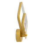 GLOBOSTAR® ANNA 61087 Μοντέρνο Φωτιστικό Τοίχου - Απλίκα LED 15W 1800lm 300° AC 220-240V IP20 Ρυθμιζόμενο Λευκό CCT με On/Off 2700K/4500K/6000K - Lumileds SMD Chip - Χρυσό Βούρτσας - Μ25 x Π8 x Υ30cm - 3 Χρόνια Εγγύηση - Image 5