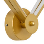 GLOBOSTAR® ANNA 61087 Μοντέρνο Φωτιστικό Τοίχου - Απλίκα LED 15W 1800lm 300° AC 220-240V IP20 Ρυθμιζόμενο Λευκό CCT με On/Off 2700K/4500K/6000K - Lumileds SMD Chip - Χρυσό Βούρτσας - Μ25 x Π8 x Υ30cm - 3 Χρόνια Εγγύηση - Image 6