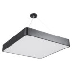 GLOBOSTAR® KAMALA 61208 Μοντέρνο Κρεμαστό Φωτιστικό Οροφής LED 75W 8625lm 120° AC 220-240V IP20 Ρυθμιζόμενο Λευκό CCT με Χειριστήριο από 2700K έως 6000K Dimmable - Lumileds SMD Chip - Μαύρο Ματ - Μ60 x Π60 x Υ8cm - 3 Χρόνια Εγγύηση - Image 3